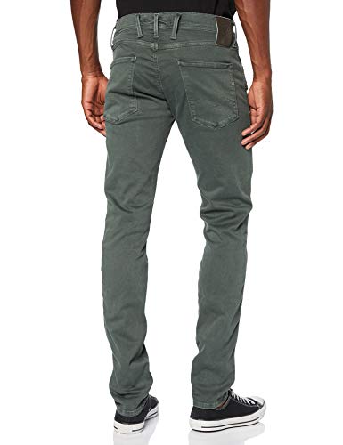 REPLAY Anbass Vaqueros Slim, Verde (Military Green 30), W28/L30 (Talla del Fabricante: 28) para Hombre