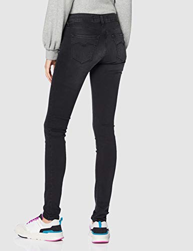 REPLAY New Luz Vaqueros Skinny, Gris (Dark Grey 097), No Aplica / L32 (Talla del Fabricante: 25) para Mujer