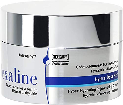 Rexaline - Hydra-Dose Rich - Crema juventud súper hidratante - Crema antiarrugas y antiedad con ácido hialurónico - Calmante y nutritivo - Tratamiento facial para mujeres y hombres - Piel seca - 50 ml