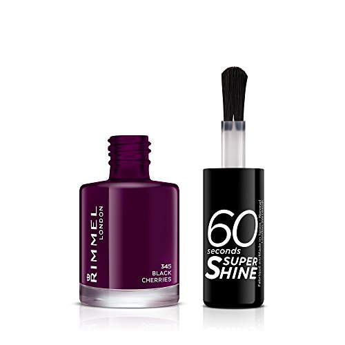 Rimmel London 60 segundos de Super Shine Nail Polish, cerezas negras - 8 ml