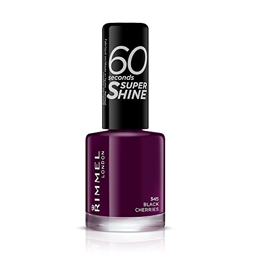 Rimmel London 60 segundos de Super Shine Nail Polish, cerezas negras - 8 ml