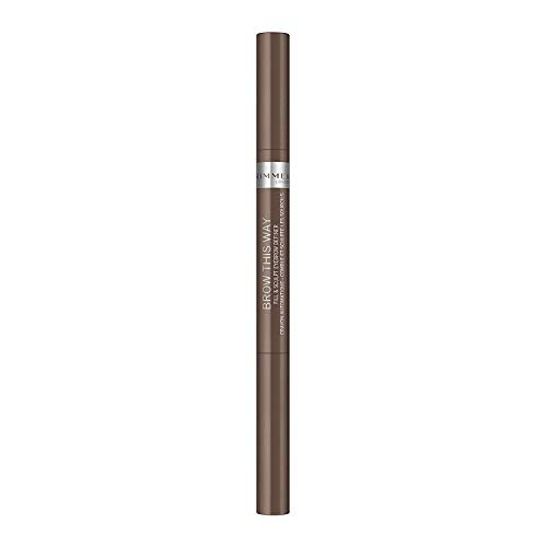 Rimmel London Brow This Way Fill & Sculpt Lápiz de Cejas, Tono 2 Medium Brown - 10 gr