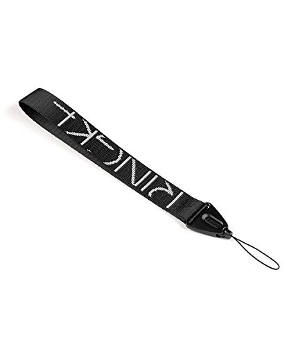 Ringke Hand Strap Acollador Correa para la Muñeca para Teléfono Celular, Cámara, Móvil Correa de Mano para iPhone 11/Pro/MAX, XR, X/XS, 7/8/Plus, Redmi Note 9 Pro, 8, 7, Mi 9T, etc - Lettering Black