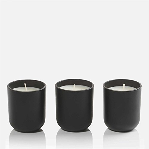 RITZENHOFF Aroma Naturals Noir - Juego de velas (3 unidades, madera de sándalo y jazmín, en caja de regalo)