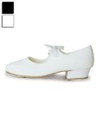 Roch Valley LHC - Zapatos de claqué de tela (tacón bajo), blanco, 2 UK / 34 EU