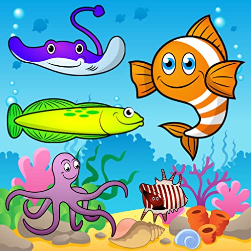 Rompecabezas para niños - El mar, los peces y los animales acuáticos ! Juegos educativos rompecabezas - Juegos gratis