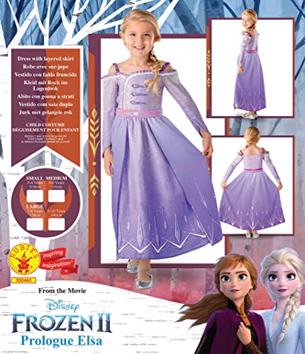 Rubies 300460 5-6 Disney Frozen 2 - Disfraz de Frozen 2, para niñas, multicolor