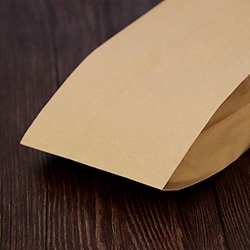 RUBY - 100 Kraft Bolsa de Papel marrón, Bolsas de Regalo/ Bolsas de Fiesta / Calendario de adviento/ Navidad/ Bodas/ Fiestas de cumpleaños/ mercados/ cafeterías (8cm x 15cm, 100 unids)