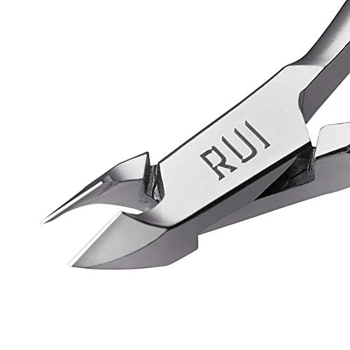 Rui Smiths Acero Carbono Pinza para Cuticulas Doble Resorte para Usuarios Domésticos, Punta de 6mm (Punta Completa)