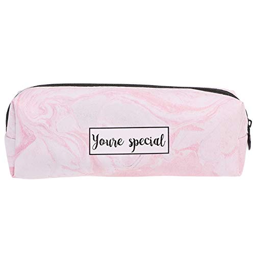 Ruikey Bolsa Para Lápices Mármol Estuche Escolar Creativa de Gran Capacidad Cartera Bolsa de Cosméticos Conveniente Para los Estudiantes Jóvenes(you're special)