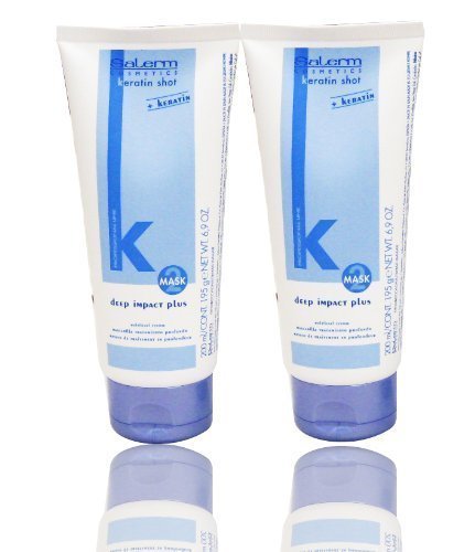 SALERM KERATIN SHOT DEEP IMPACT PLUS 6.9 OZ / 200 ml"Pack of 2" by Salerm