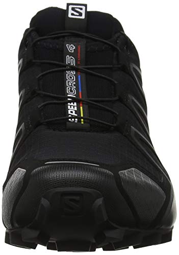 Salomon Speedcross 4, Zapatillas de Trail Running para Hombre, Negro (Black/Black/Black Metallic), 42 2/3 EU