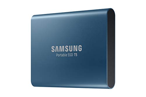 Samsung T5 500GB - Disco Estado Sólido SSD Externo (500 GB, USB), Color Azul (Ocean Blue)