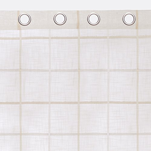 Sancarlos - Cortina confeccionada MERIDA, 100% Poliéster, Color Crema, 270x140 cm