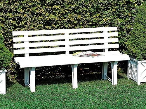 Saturnia 08330080 - Banco Jardin Resina Blanco 145x49 cm.