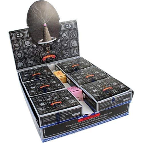 Satya Nag Champa Super Hit Incense Cones, 12 packs of 12