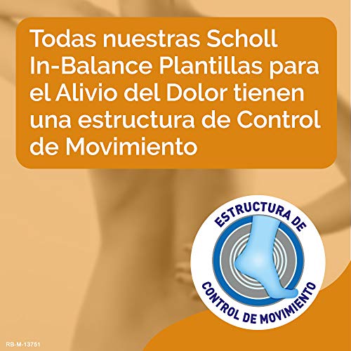 Scholl Plantilla In-Balance para el alivio del dolor en la zona lumbar, 1 par, talla M (40 - 42)