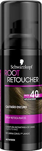 Schwarzkopf Root Retoucher - Coloración del Cabello Castaño Oscuro (pack de 3)