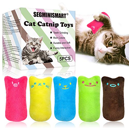 SEGMINISMART Hierba Gatera Juguete, Juguetes del Catnip, Interactivos para Gatos, Dientes para Masticar limpios, Juguete de gatol para Todos los Gatos y Gatitos Adecuado