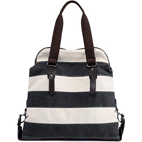 Señoras del Bolso Bolso de Lona de Lona Bolsas de Playa Ocio Henkel Bandolera Bolso Bolso del Comprador,Blanco