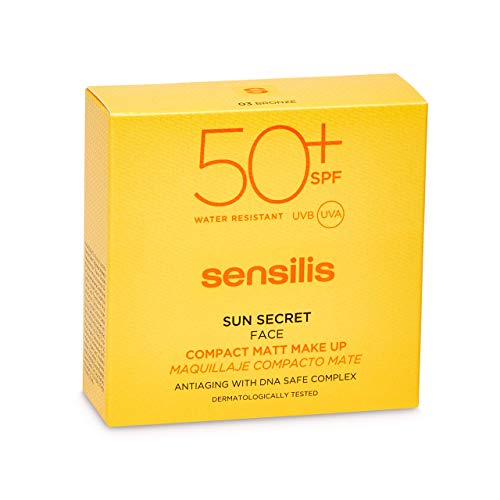 Sensilis Sun Secret - Maquillaje Compacto de Acabado Mate con SPF50+, Tono 03 Bronze - 10 g