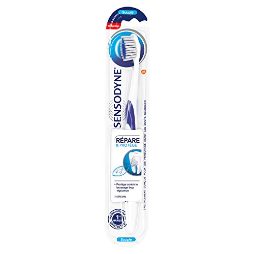 Sensodyne Brosse à Dents, Répare et Protège, Pour Dents Sensibles, Souple