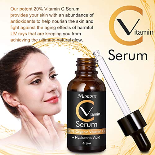 Serum Vitamina C,Acido Hialuronico Serum,Serum Facial Vitamina C y ácido hialurónico,Concentrado Antiedad Antiarrugas,efecto antiarrugas y antiedad,Efecto Antiarrugas, Antiedad y Antimanchas,30ml