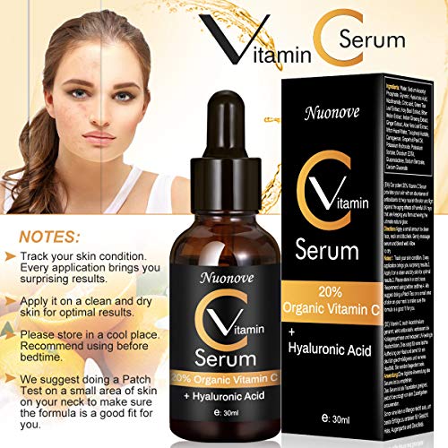 Serum Vitamina C,Acido Hialuronico Serum,Serum Facial Vitamina C y ácido hialurónico,Concentrado Antiedad Antiarrugas,efecto antiarrugas y antiedad,Efecto Antiarrugas, Antiedad y Antimanchas,30ml