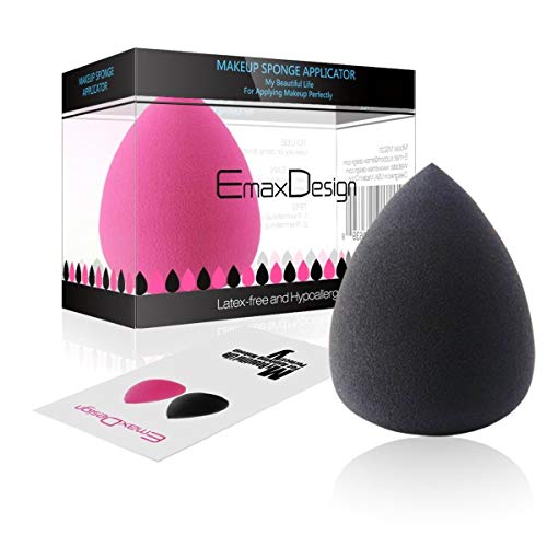 Set de 2 esponjas para aplicar maquillaje, de EmaxDesign sin látex, hipoalergénicas e inodoras