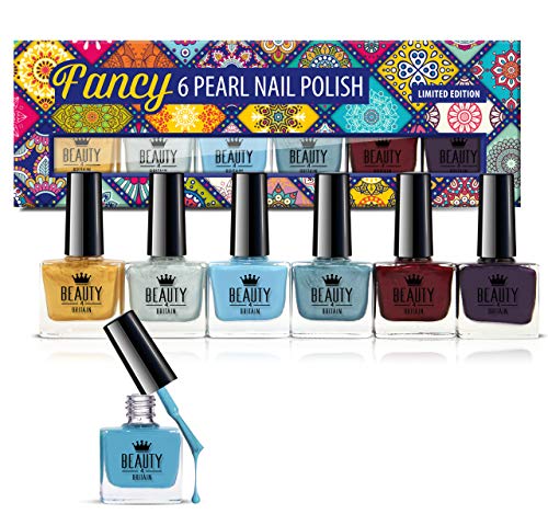 Set de 24 Esmalte de Uñas de Lujo 24 Colores Diferentes Brocado Pastel Perlas Vivo 10 ml