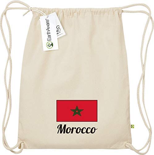 Shirtinstyle Orgánico Gymsac, Land,Países,Morocco,Marruecos - Natural, 47 cm x 37 cm