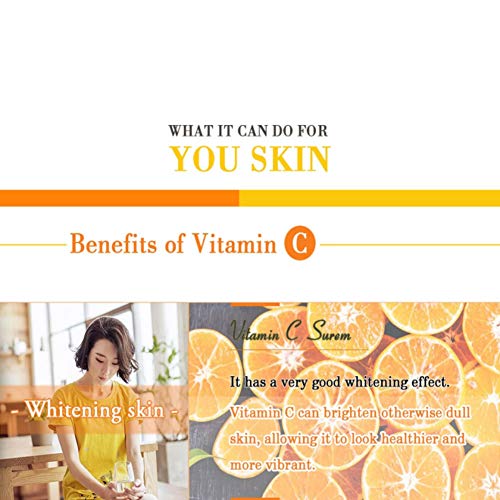 Shouhengda Vitamin C Serum, Ácido Hialurónico Cara Suero Hidratante Iluminando Piel Color Skin Skin Essence Vegan Beauty Products Vegan Beauty