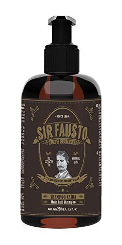 Sir Fausto Champú Anti Caída Tratamiento Magistral 250ml. Contiene Extractos Vegetales Redensyl, Extracto de Quina, Ortiga Blanca, Romero y Abedul