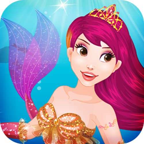 sirena princesa vestir - spa, juego de salón de maquillaje