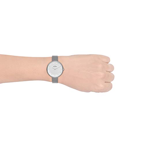 Skagen Reloj Analogico para Mujer de Cuarzo con Correa en Malla de Acero Inoxidable SKW2140