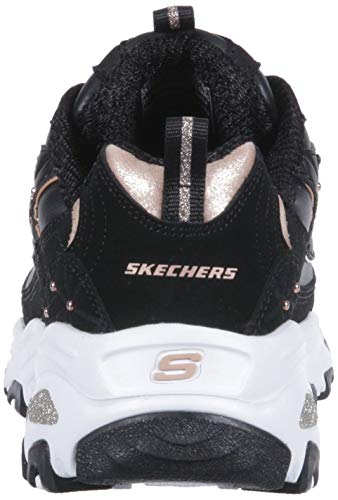 Skechers 13087-bkrg, Zapatillas para Mujer, Black Rose Gold, 38 EU