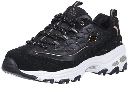 Skechers 13087-bkrg, Zapatillas para Mujer, Black Rose Gold, 38 EU