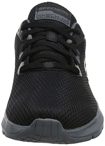 Skechers Men's DYNA-AIR Trainers, Black (Black Mesh/Charcoal Trim Bkcc), 9.5 (44 EU)