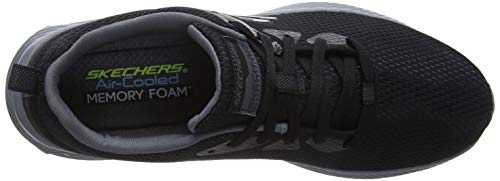 Skechers Men's DYNA-AIR Trainers, Black (Black Mesh/Charcoal Trim Bkcc), 9.5 (44 EU)