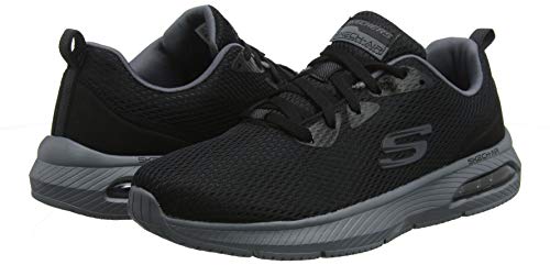 Skechers Men's DYNA-AIR Trainers, Black (Black Mesh/Charcoal Trim Bkcc), 9.5 (44 EU)