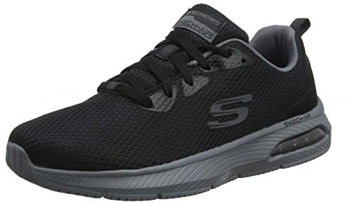 Skechers Men's DYNA-AIR Trainers, Black (Black Mesh/Charcoal Trim Bkcc), 9.5 (44 EU)