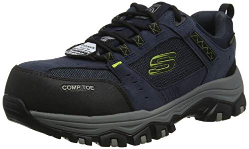 Skechers Men's GREETAH Trainers, Blue (Navy Suede Leather W/Textile Nvbk), 10 UK (45 EU)