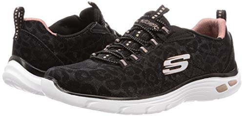 Skechers Women's Empire D'LUX-Spotted Trainers, Black (Black Rose Gold Bkrg), 5 UK 38 EU