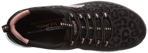 Skechers Women's Empire D'LUX-Spotted Trainers, Black (Black Rose Gold Bkrg), 5 UK 38 EU