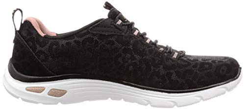 Skechers Women's Empire D'LUX-Spotted Trainers, Black (Black Rose Gold Bkrg), 5 UK 38 EU