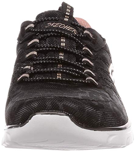 Skechers Women's Empire D'LUX-Spotted Trainers, Black (Black Rose Gold Bkrg), 5 UK 38 EU