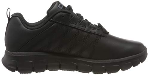 Skechers Women's Sure Track Erath - Ii Lace-up Sneakers, Black (Black Leather Blk), 6 UK (39 EU)