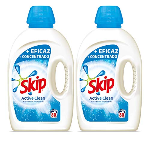 Skip Active Clean Detergente Líquido para Lavadora - Paquete de 2 x 4 l (Total: 8 l)