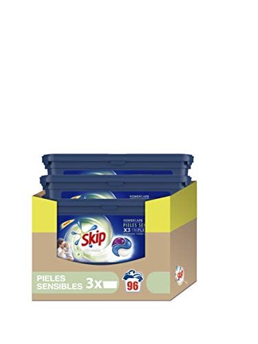 Skip Ultimate Detergente Capsulas 3en1 Pieles Sensibles 32lav -Pack de 3