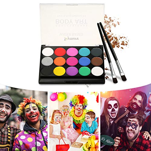 Skymore Pintura Facial, Juego de Maquillaje Para Niños, Maquillaje Para Cuerpo Professionale, Halloween, Carnaval, Maquillaje Facial, Pintura Corporal, Pigmento Natural